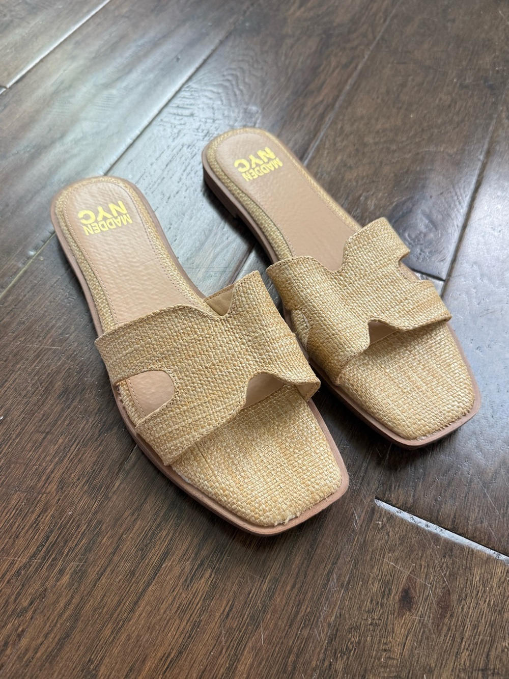 Madden NYC Woven Slide Sandals 8.5